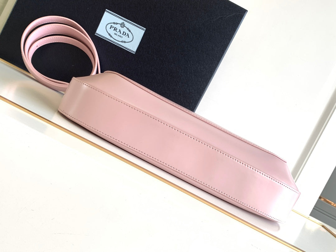 CLEO 30 PINK BRUSHED LEATHER SHOULDER BAG