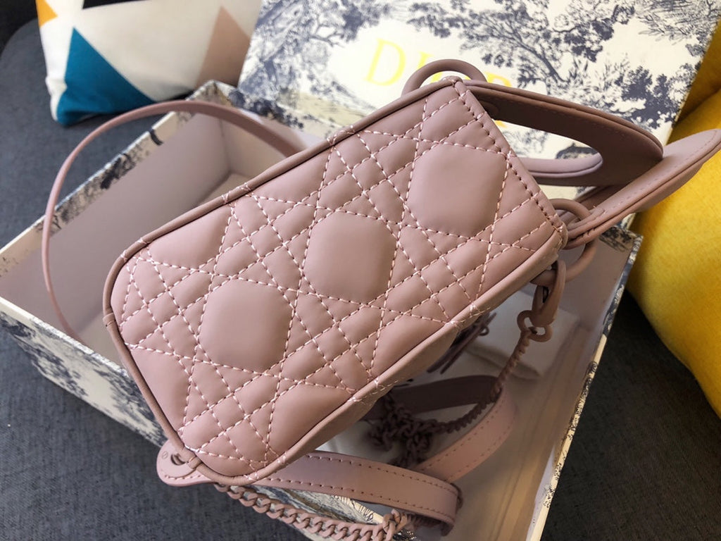 MINI LADY 17 BAG IN LIGHT PINK CALFSKIN