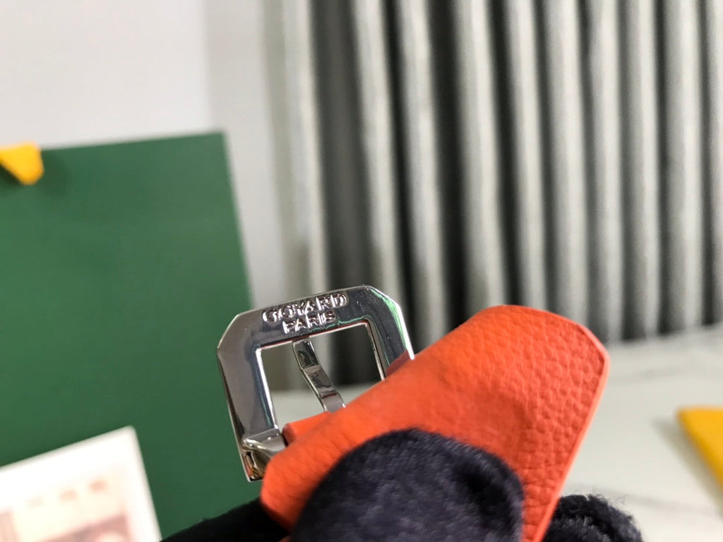 CHIEN GRIS BAG 33 IN ORANGE GOYARDINE CANVAS AND CALFSKIN TRIM
