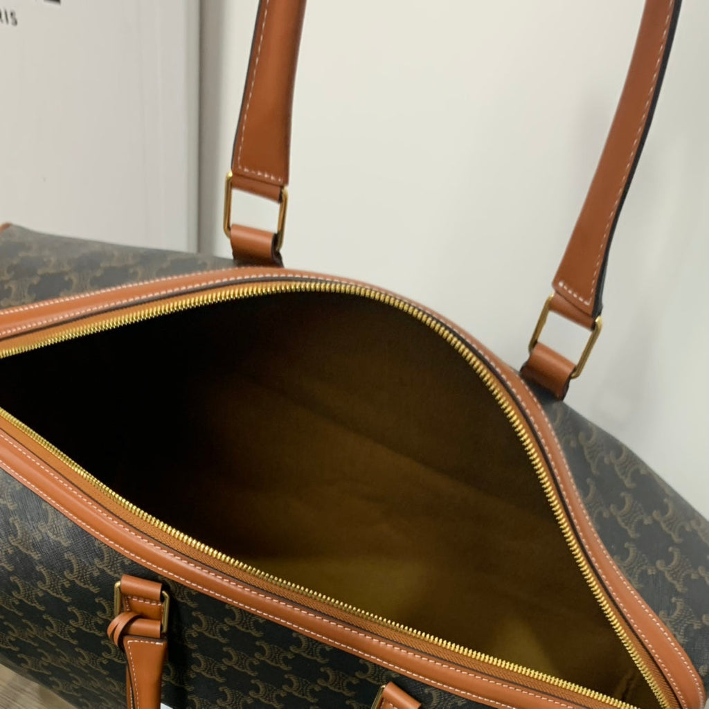 TRAVEL BAG 50 IN BLACK TRIOMPHE CANVAS WITH DOG PRINT