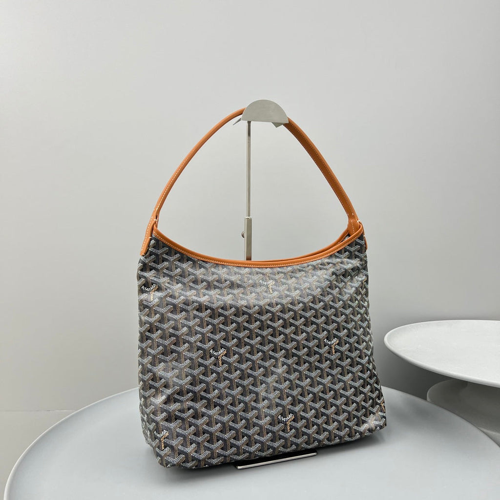 HOBO BOHÈME 34 IN BROWN GOYARDINE CANVAS AND CALFSKIN
