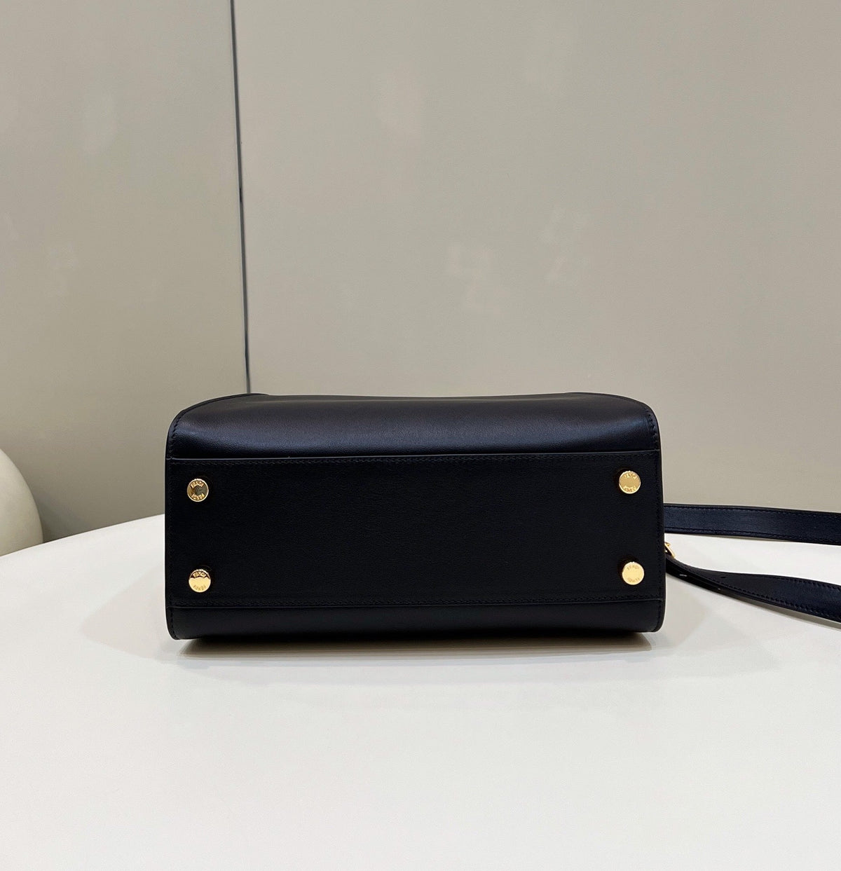 FENDI PEEKABOO 27 IN BLACK CALFSKIN WITH GOLD HARDWARE