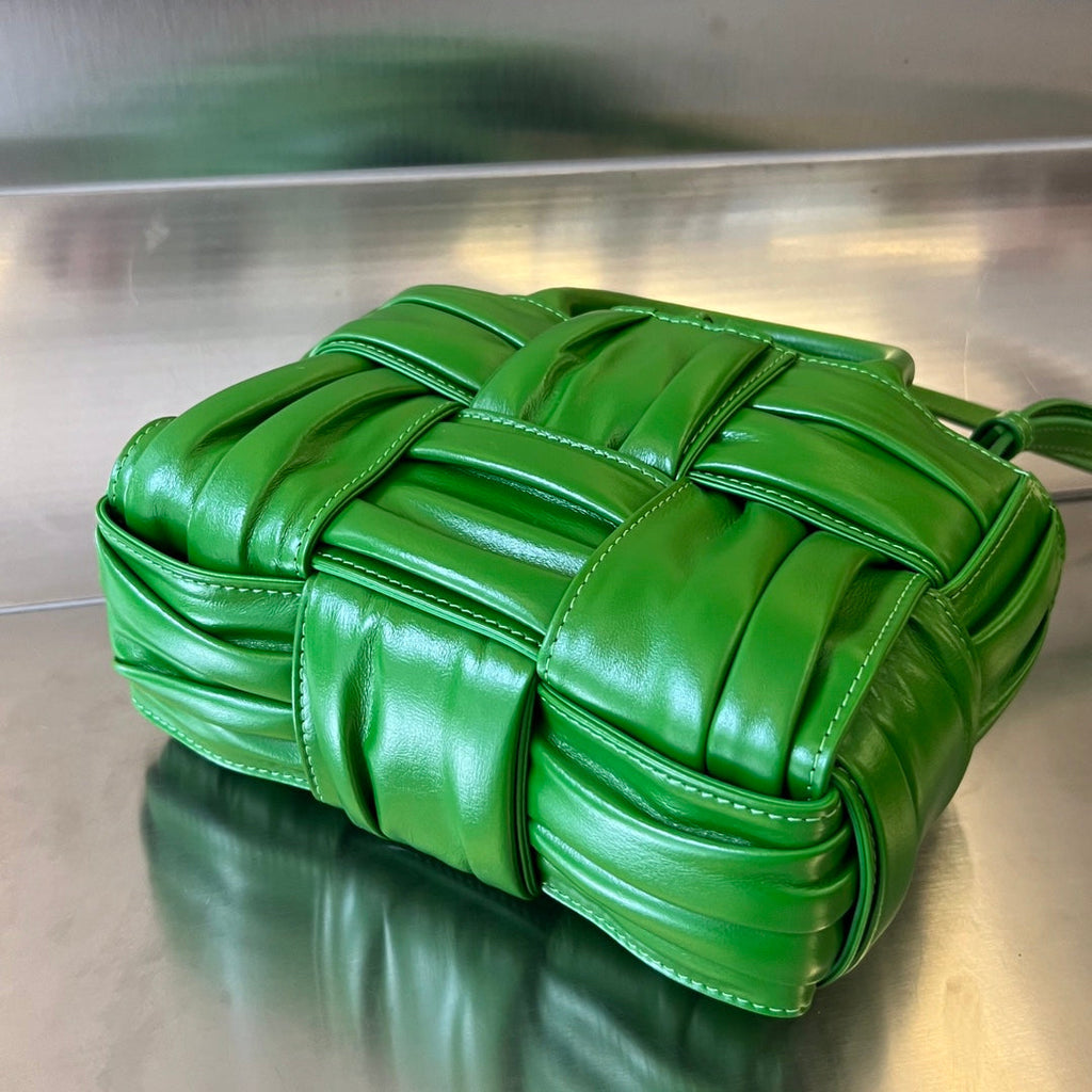 CANDY ARCO TOTE 20 IN GREEN SOFT LAMBSKIN