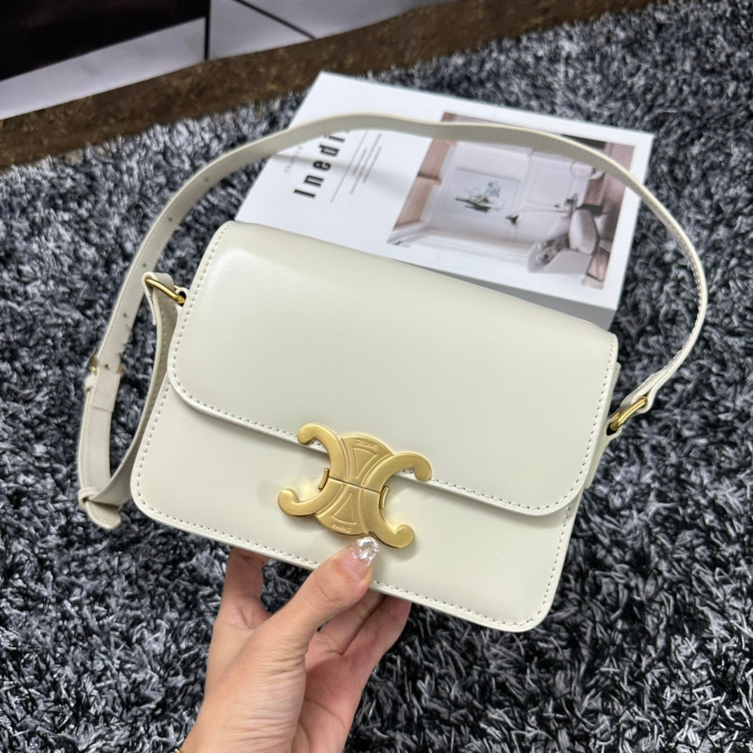 TRIOMPHE TEEN 18 WHITE COWHIDE LEATHER