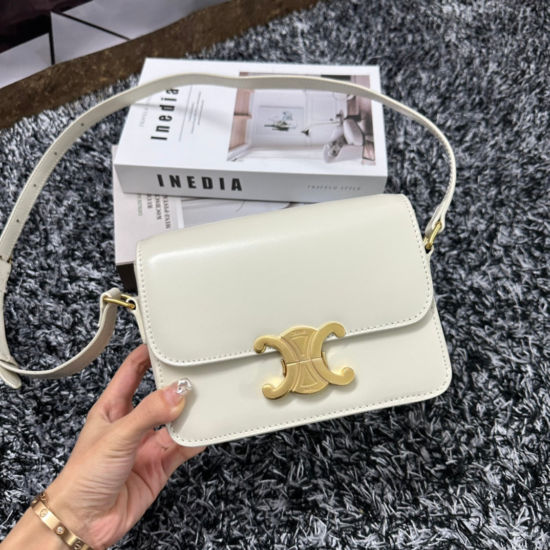 TRIOMPHE TEEN 18 WHITE COWHIDE LEATHER