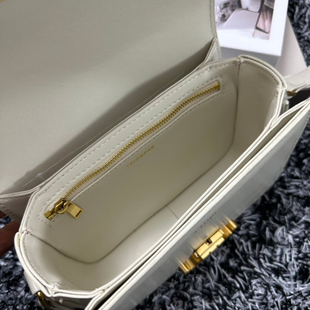 TRIOMPHE TEEN 18 WHITE COWHIDE LEATHER