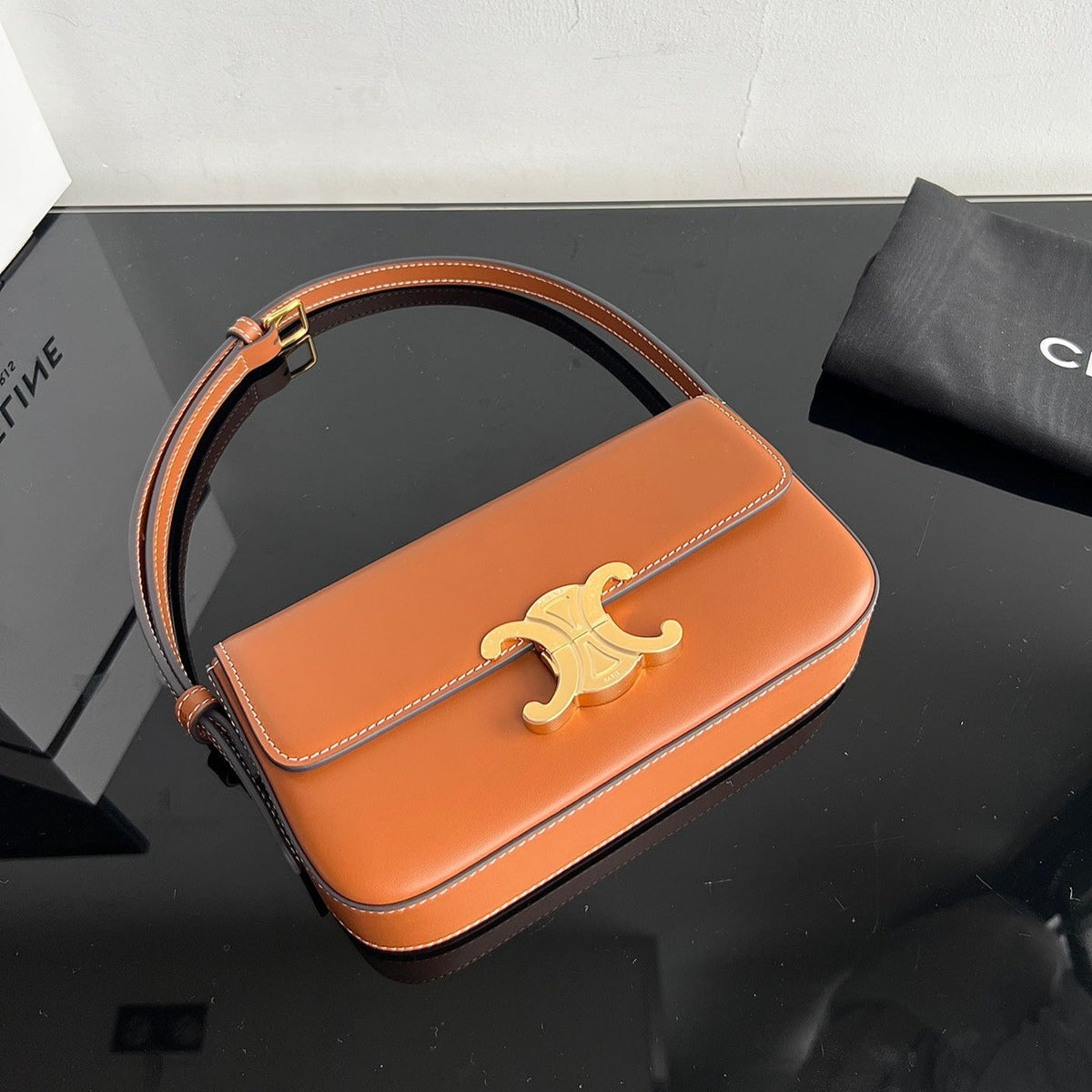TRIOMPHE 20 CIDER ORANGE CALFSKIN