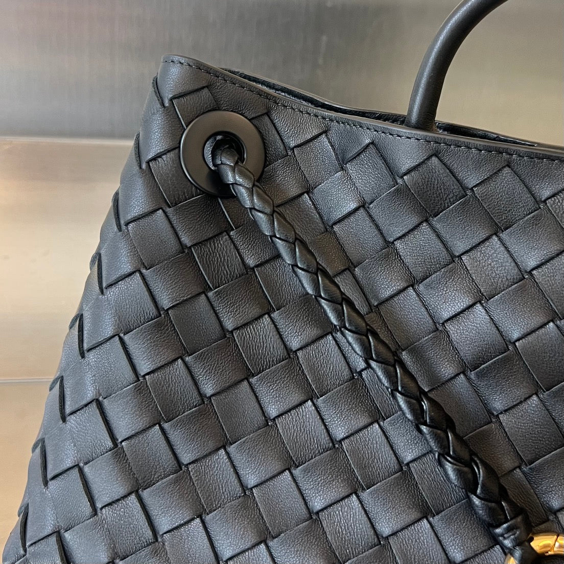 SMALL ANDIAMO 29 IN BLACK LAMBSKIN