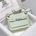 HM JYPSIERE SHOULDER BAG 23 IN LIGHT GREEN CALFSKIN SILVER HARDWARE