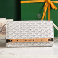 MONTE-CARLO PM CLUTCH 25 IN WHITE GOYARDINE CANVAS