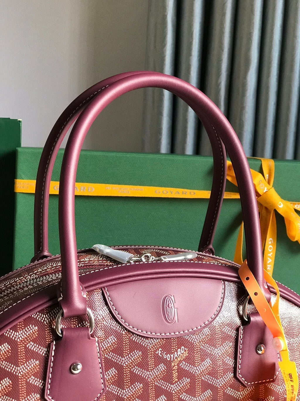 SAINT JEANNE BAG 35 IN CANNON PINK GOYARDINE CANVAS AND CALFSKIN