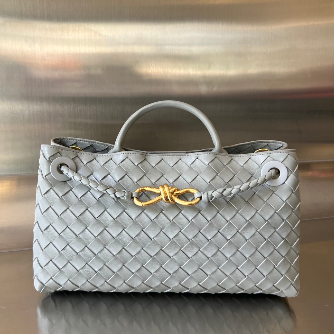 SMALL ANDIAMO 29 IN GREY LAMBSKIN