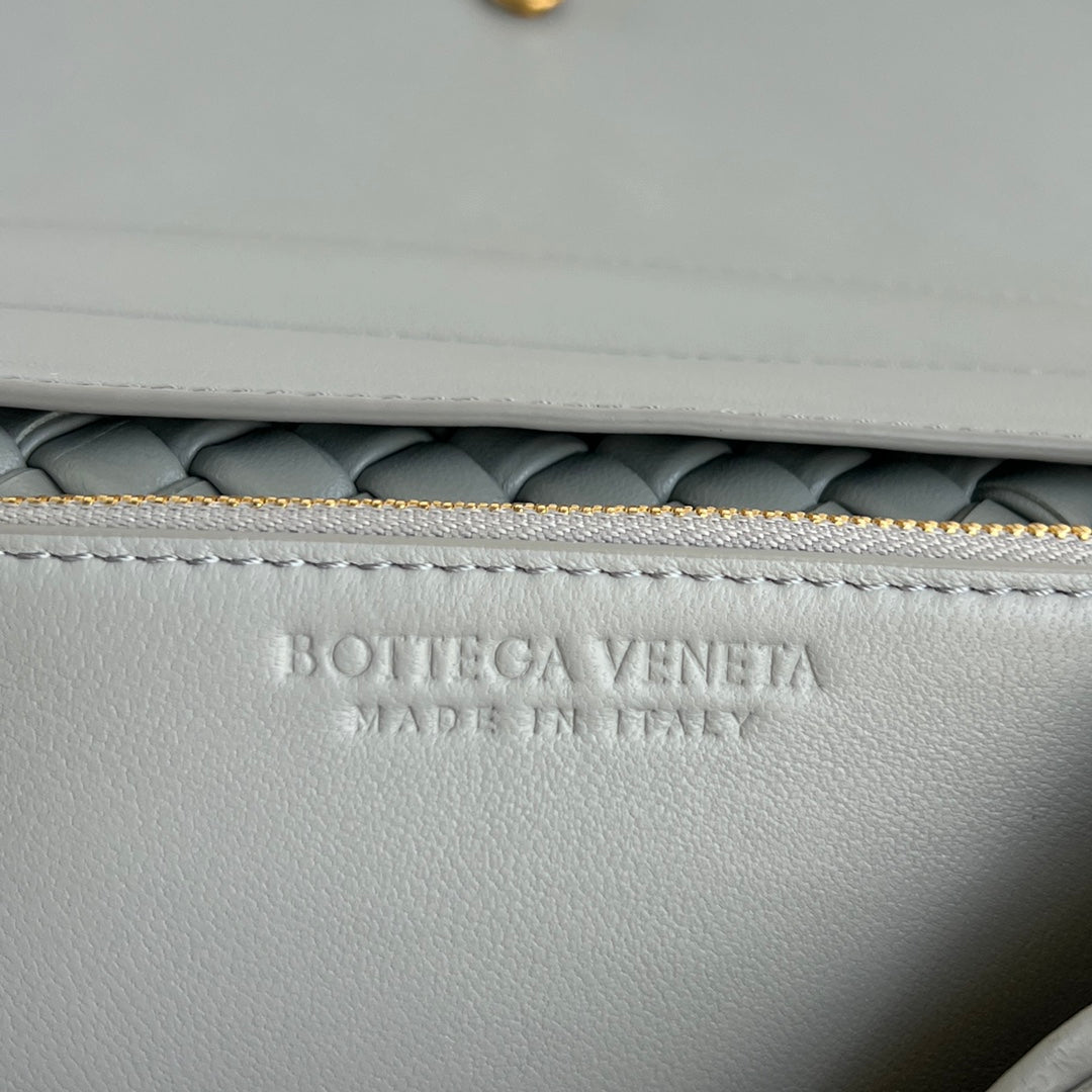 PATTI SHOULDER BAG 26 IN RHINO GRAY LAMBSKIN