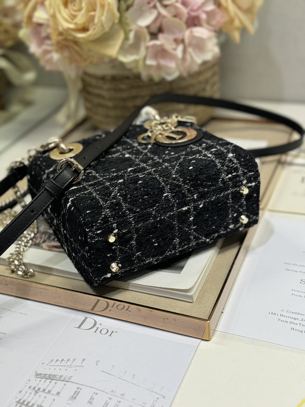 MINI 17 LADY BAG IN BLACK CANNAGE TWEED