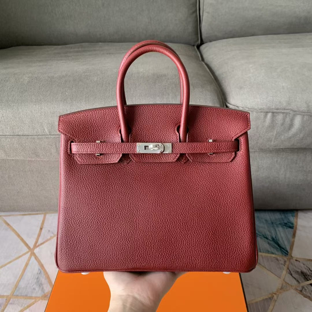 HM BIRKIN 30CM JAM CALFSKIN SILVER HARDWARE