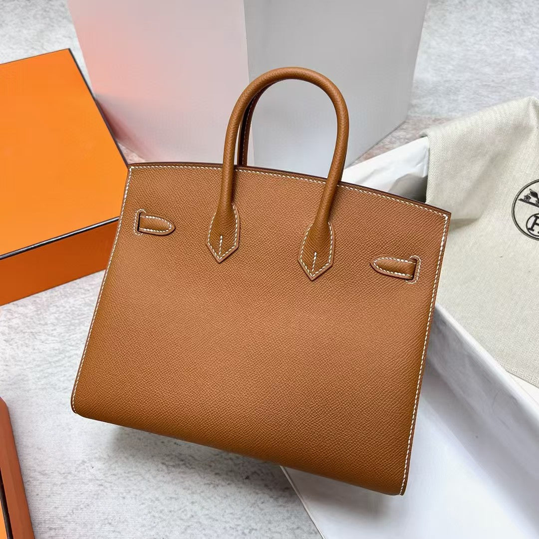 HM BIRKIN 25CM GOLD TOGO LEATHER SILVER HARDWARE