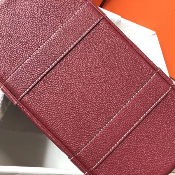 HERM Garden Party 36 Bag In Bordeaux Clemence Leather