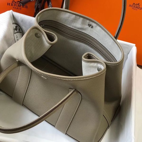 HERM Garden Party 36 Bag In Grey Clemence Leather
