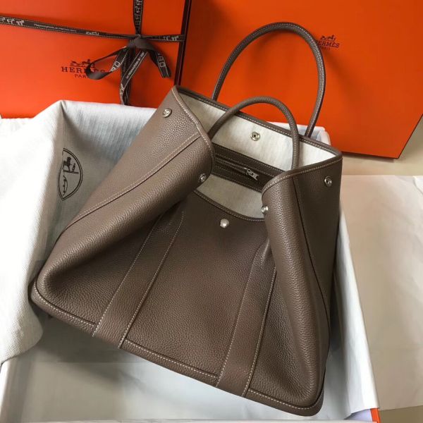 HERM Garden Party 36 Bag In Taupe Clemence Leather