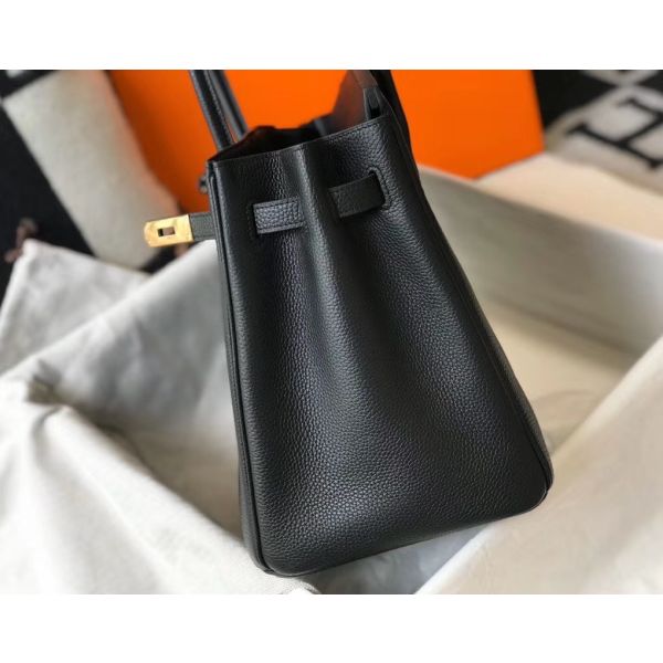 HERM Birkin 35cm Bag In Black Togo Leather GHW