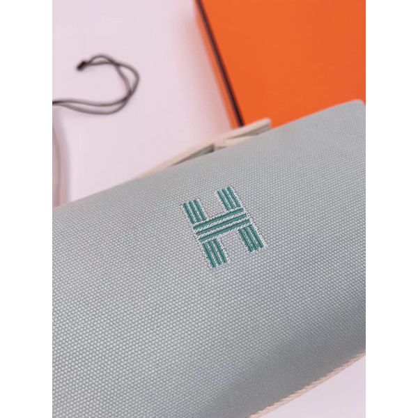 HERM Bride-a-Brac Large Case in Light Green Canvas