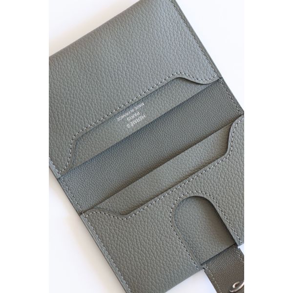 HERM R.M.S Card Holder in Gris Meyer Evergrain Calfskin