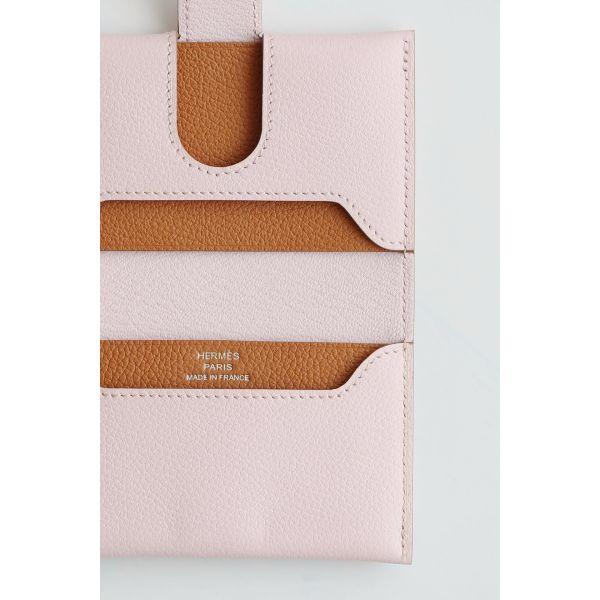 HERM R.M.S Card Holder in Mauve Pale Evergrain Calfskin