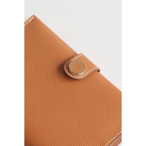 HERM R.M.S Passport Holder in Gold Evercolor Calfskin