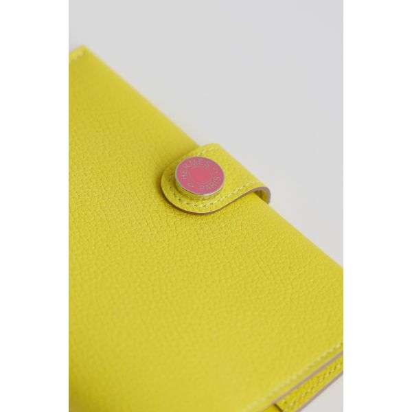 HERM R.M.S Passport Holder in Lime Evercolor Calfskin