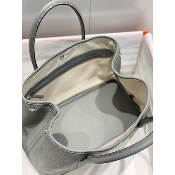 HERM Garden Party 36 Bag In Gris Meyer Clemence Leather