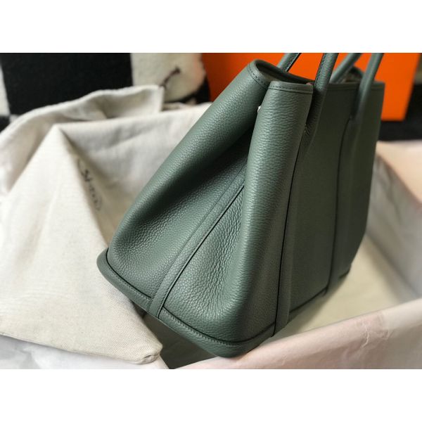 HERM Garden Party 36 Bag In Vert Amanda Clemence Leather