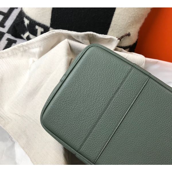 HERM Garden Party 36 Bag In Vert Amanda Clemence Leather