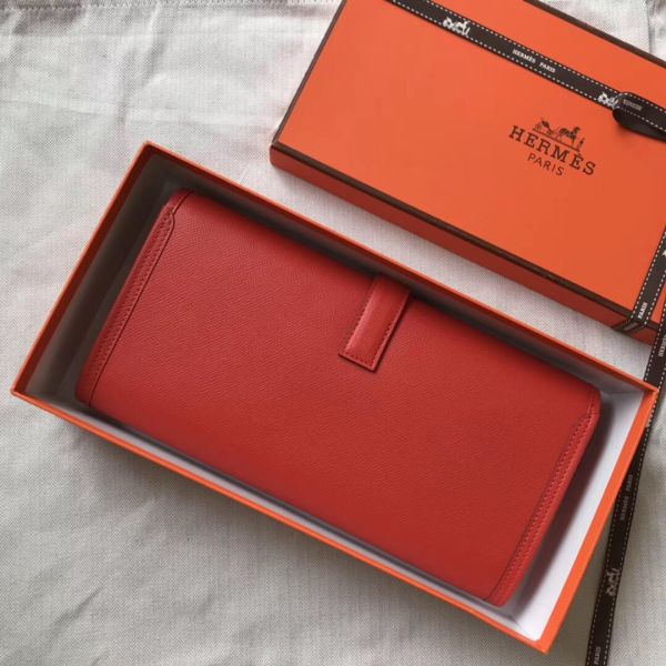 HERM Jige Elan 29 Clutch In Red Epsom Leather