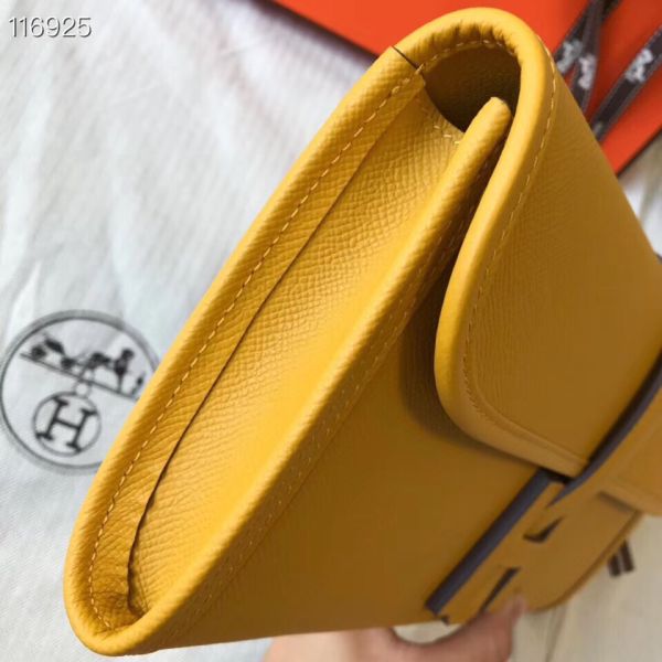 HERM Jige Elan 29 Clutch In Yellow Epsom Leather