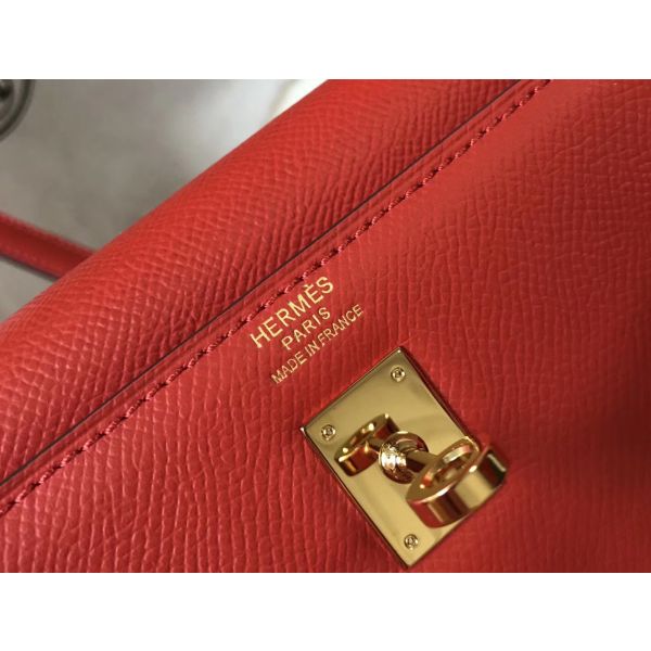 HERM Kelly 25cm Sellier Bag In Piment Epsom Leather