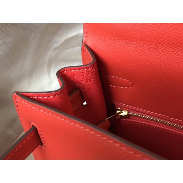 HERM Kelly 25cm Sellier Bag In Piment Epsom Leather