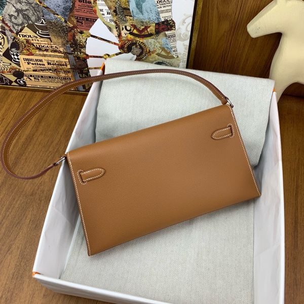 HERM Kelly Elan Handmade Bag In Gold Epsom Leather