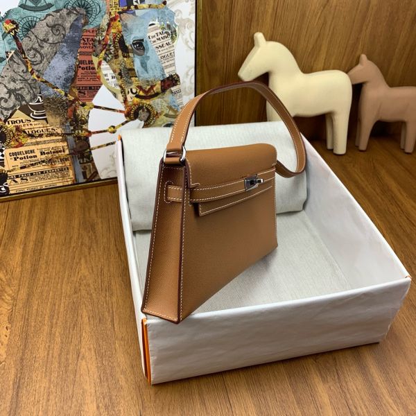 HERM Kelly Elan Handmade Bag In Gold Epsom Leather