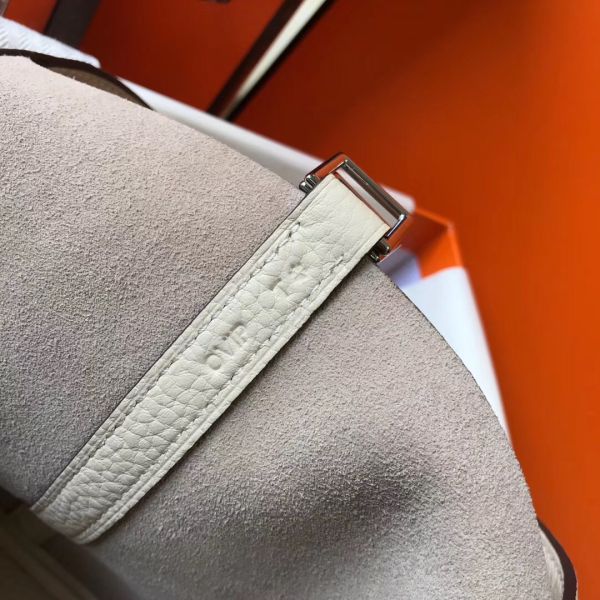 HERM Picotin Lock 18 Bag In Beton Clemence Leather