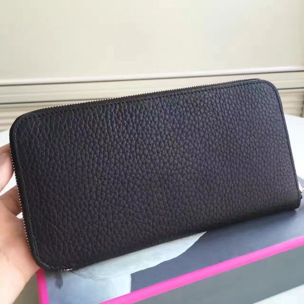 HERM Black Clemence Azap Zipped Wallet