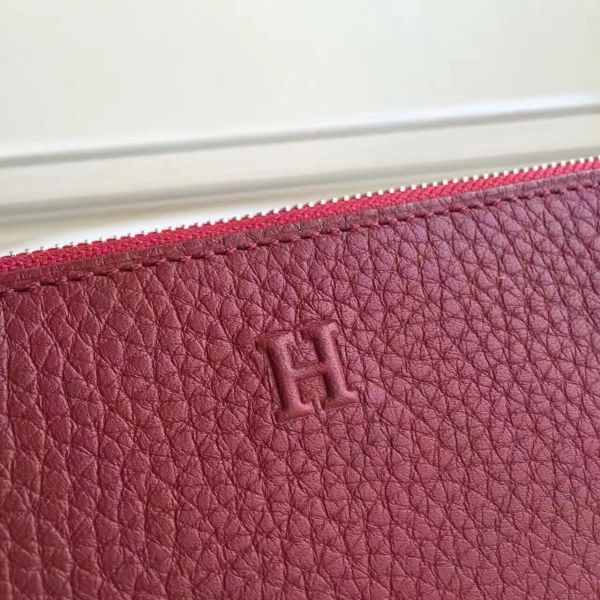 HERM Ruby Clemence Azap Zipped Wallet