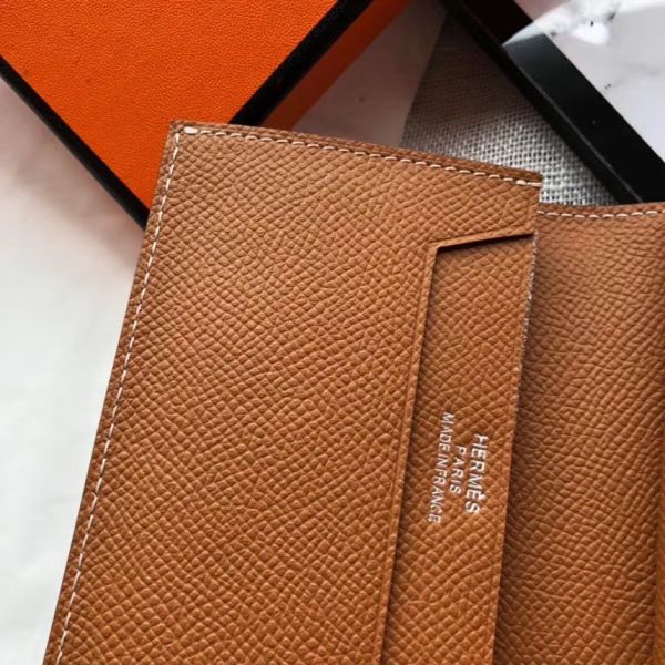 HERM Bearn Mini Wallet In Gold Epsom Leather