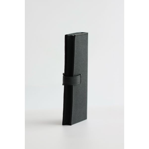 HERM Bearn Long Handmade Wallet in All Black