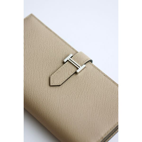 HERM Bearn Long Handmade Wallet in Trench Epsom Calfskin