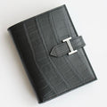 HERM Bearn Compact Wallet in Black Matte Alligator Leather