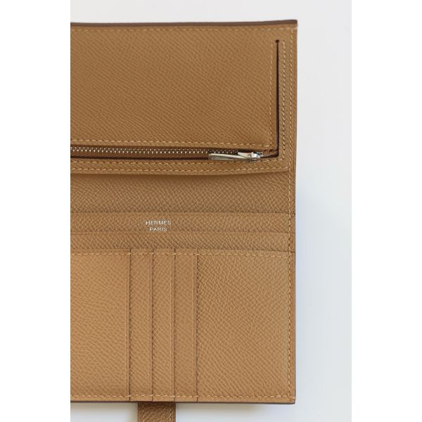 HERM Bearn Compact Handmade Wallet in Chai Epsom Calfskin