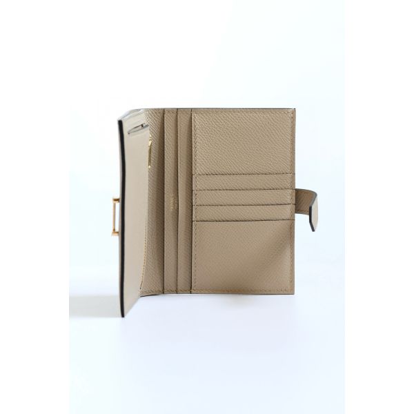HERM Bearn Compact Handmade Wallet in Trench Epsom Calfskin