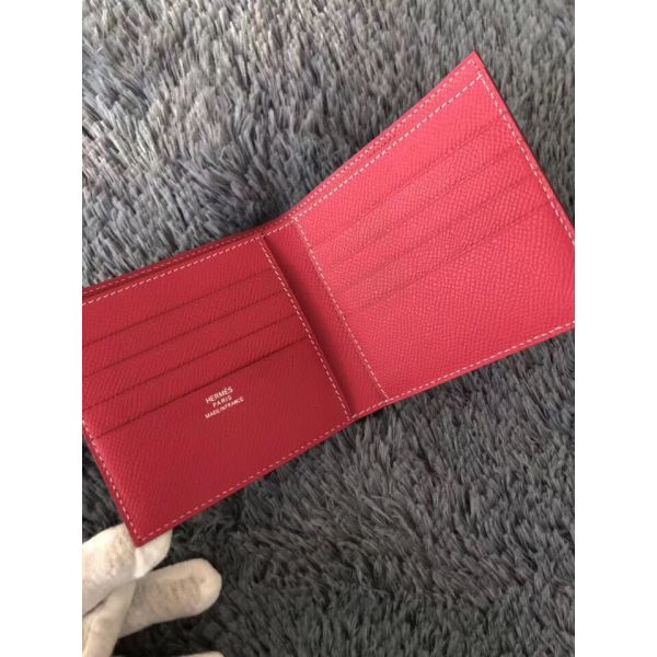 HERM Rose Red MC¬≤ Copernic Compact Wallet