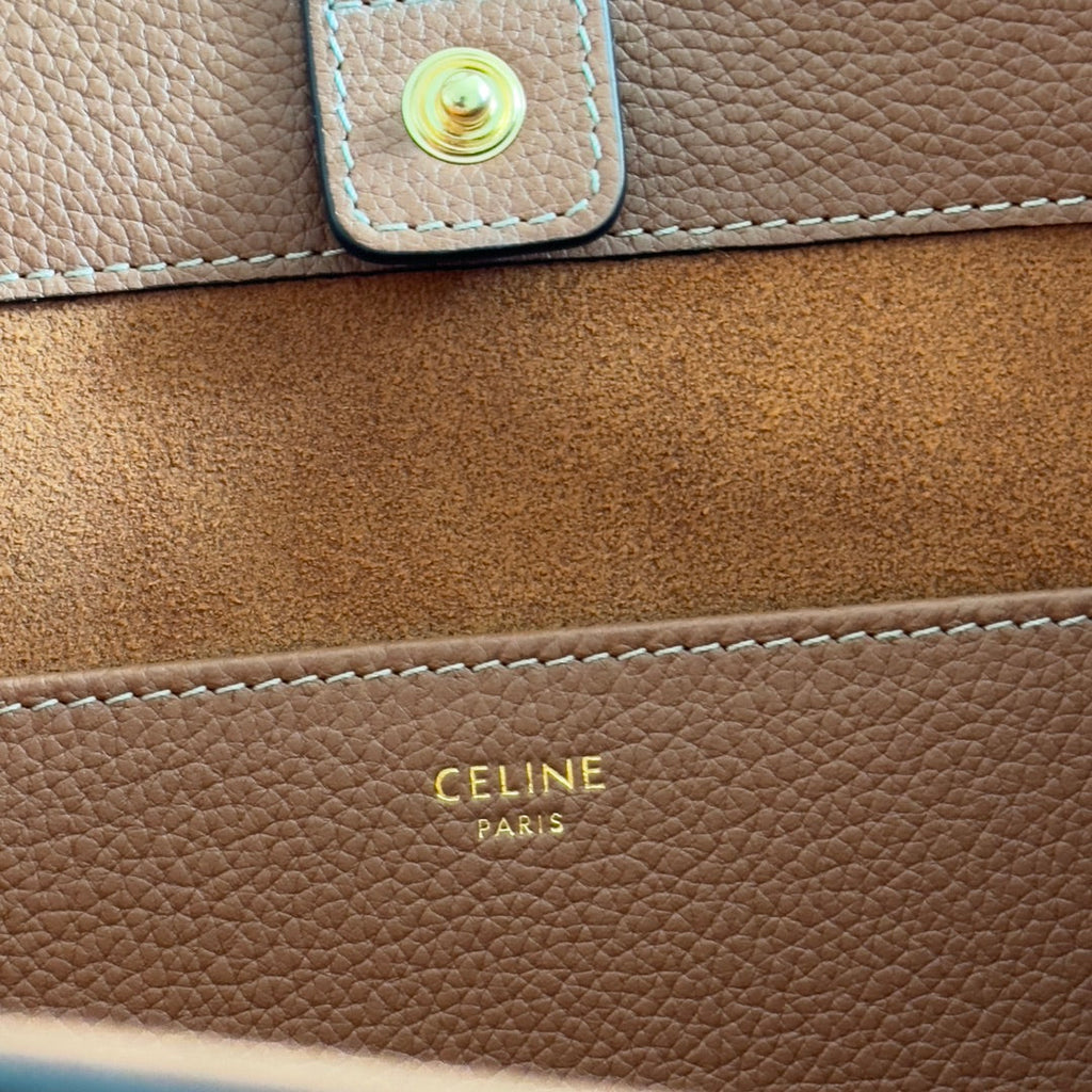 SMALL CABAS ANAÏS CUIR TRIOMPHE 28 IN BRONZE ORANGE GRAINED CALFSKIN