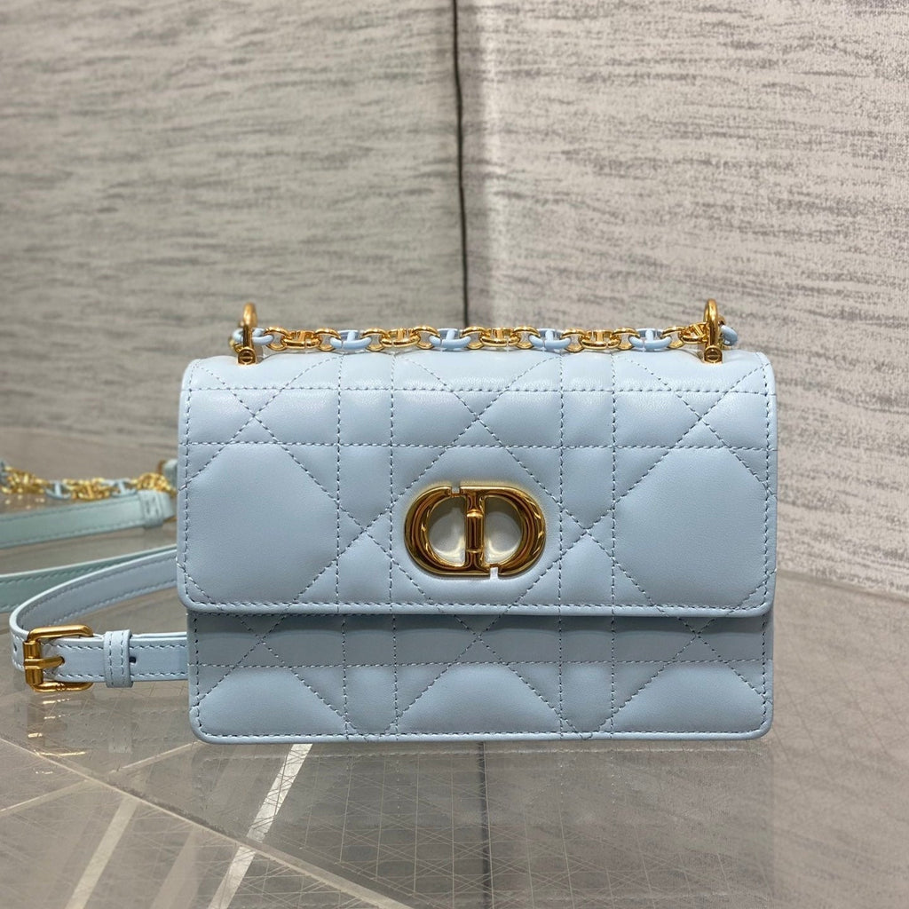 MISS CARO MINI BAG 17 IN BABY BLUE MACROCANNAGE LAMBSKIN